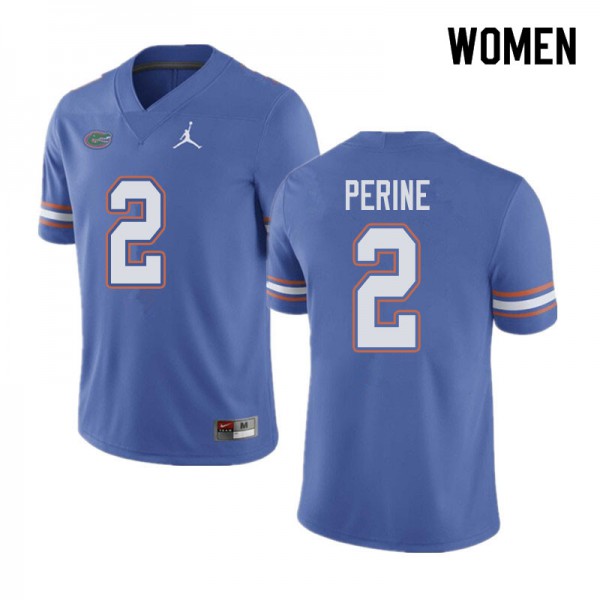 Jordan Brand Women #2 Lamical Perine Florida Gators College Football Jersey Blue